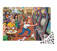 Frenesí de máquinas tragamonedas en la Strip de Las Vegas Puzzle De Madera Impermeable Puzzles De 1000 Piezas Regalos para Adultos Desafiante Y Estimulante Rompecabezas Juegos Educativos