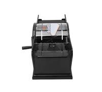 frenma Barajador de Cartas, Resistente Al Desgaste, Compacto, Silencioso, Seguro, Portátil, Barajador Manual de Cartas de Casino para Oficina en Casa, para Hombres, Mujeres, para Reuniones(Negro)