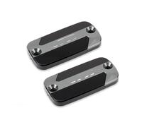 Freno Cubierta Para VFR 800 Para VFR800 Para VFR800X Para VFR800F Motocicletas CNC Depósito Líquido Freno Delantero Tapa Del Depósito Tapa Taza Aceite(Gray)