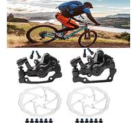 Freno De Bicicleta Kamanan Kit De Freno De Disco Hidráulico Para Pinzas Mecánicas De Freno De Bicicleta, Incluyendo Pinzas Delanteras Y Traseras, Rotores De 160 MM, Para Bicicletas, MTB, BMX