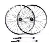 Freno De Disco 26 27,5 29 Pulgadas Juego De Ruedas De Bicicleta De Montaña Rueda Delantera Y Trasera 100/5.315 In QR, Llanta De Doble Capa, Casete De 8-12 Velocidades, A/V(Black,26in)