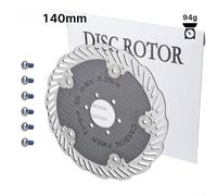 Freno de disco de fibra de carbono de freno ultraligero con diseño de disco flotante, soporte de disco de seis pernos y disco de freno de bloqueo central, disipación de calor para carretera para