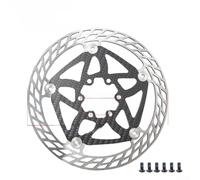 Freno de disco de fibra de carbono para bicicleta, diseño flotante con soporte de 6 pernos, ligero para ciclismo de carretera MTB, 1.86 mm de grosor, compatible con rotores de 140 mm, 160 mm, 180 mm