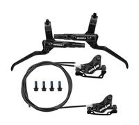 Freno de disco hidráulico de 4 pistones, kit de freno de presión de aceite de bicicleta con cuatro pistones para precisión y frenado rápido (un par)