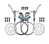 Freno de disco hidráulico de doble pistón para bicicleta de montaña, kit de línea de 650 mm/800 mm con aceite mineral, mango de aleación de aluminio para bicicletas MTB y de carretera, sistema de