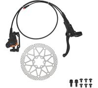 Freno de disco hidráulico delantero izquierdo y trasero derecho para scooter con rotores de seis agujeros de 160 mm Kit de frenado negro de aleación de aluminio (B)