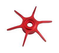 Freno de estrella de aleación de aluminio de una sola pieza para ruedas de gota de agua Abu Max serie B3 B4 P3 P4 P5, diseño de seis estrellas, reemplazo de 65 mm de diámetro (mano izquierda roja)