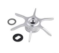 Freno de estrella ligero para sistemas de carrete de gotas de agua Abu Max Series B3 B4 P3 P4 P5 con coincidencia dimensional precisa (mano izquierda plateada)
