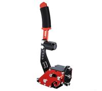 Freno de mano de aleación de aluminio para Sim Racing 30 cm compacto (rojo) | Tecnología de sensor Hall, vibración, realista para sensación de deriva y juego, cable de nailon