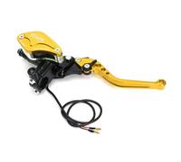 Freno de mano de motocicleta 7/8" Motorcycle Brake lever Handle Hydraulic Clutch Racing Universal For HONDA Yamaha(Right Gold)