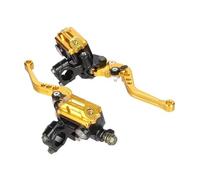 Freno de mano de motocicleta Juego de manetas embrague y cilindro para maestro freno hidráulico para motocicleta 7/8" (22 mm)(color dorado)