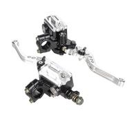 Freno de mano de motocicleta Juego de manetas embrague y cilindro para maestro freno hidráulico para motocicleta 7/8" (22 mm)(Prata)
