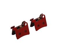 Freno de metal para pastillas para frenos de disco de bicicleta, 2 pares para bicicletas eléctricas, perfecto para montar cuesta abajo (metal rojo)