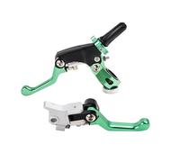 Freno de Moto para Cilindro Maestro Palanca de Embrague Plegable Dos Dedos para Motocicleta,Que Ahorra Esfuerzo,para Honda CRF YZF BOSUER M2 M4 M5 M6 KAYO(Verde,B)