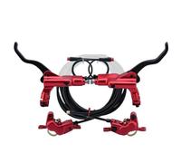 Freno de Tambor para Bicicleta HB-876E Disco de 4 pistones Freno hidráulico Scooter Plegable 203 Bicicleta de montaña Negro Rojo 160 Bicicleta 180 Tambor Trasero para Bicicleta(Red Tools 160)