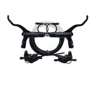 Freno de Tambor para Bicicleta HB-876E Disco de 4 pistones Freno hidráulico Scooter Plegable 203 Bicicleta de montaña Negro Rojo 160 Bicicleta 180 Tambor Trasero para Bicicleta(Black 203 tools)