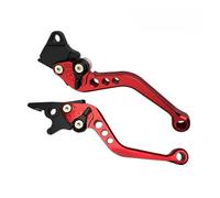 freno embrague 2 palancas de embrague de freno ajustables universales para motocicleta Suzuki CNC, empuñaduras de motor para manillar de motocicleta. Palancas Embrague Freno de Motocicleta(Red)
