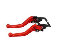 freno embrague Accesorios Para Motocicletas, 1 Par De Palancas De Freno Ajustables CNC Para Motocicletas, Adecuadas Para La Mayoría De Motocicletas Palanca Freno Embrague(Red)