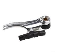 Freno en V de aleación de aluminio diseñado para bicicletas de montaña con 110 mm de longitud y varillas de conexión curvadas para mayor durabilidad (plata)