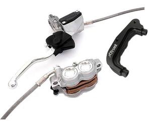 Freno FORMULA de 4 pistones radial + Adaptador de pinza para pit bikes Supermotard