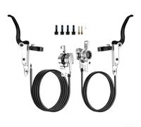 Freno Hidráulico Aleación Aluminio CNC para MTB | pistón CNC, frenada , estable en descenso, aceite mineral para sgs, sin sangrado frecuente(silver)