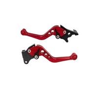 Freno Levier Embrague Extensibles Plegable Manija De Freno Motocicleta, Modificación, Embrague, Tambor, Palanca, Manillar Ajustable, Conjunto Piezas Modificadas(Red)