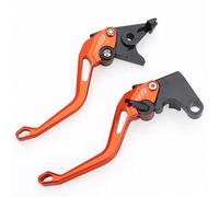 Freno manillar Palanca de freno de motocicleta compatible con Ducati Supersport/S 2017-2018. Palancas de embrague de freno ajustables CNC.(Orange Lever Set)