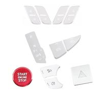 Freno mano Interruptor Compatible Con Q5 FY 2018-2023 2019 2020 LHD Car Control Gear Light Advertencia Engine Start Stop Electronic Handbrake Switch Button Cover Stickers