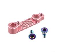 Freno trasero para bicicleta de carretera, montaje plano, conversión entre frenos de disco de 140 mm y 160 mm, construcción robusta de aluminio (rosa)