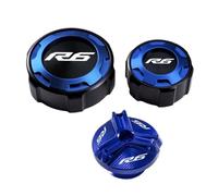 Freno Trasero Protector para YZFR6 YZF-R6 YZF R6 2010-2023 Accesorios Cubierta De Tanque De Aceite De Líquido De Frenos Delantero Y Trasero Cubierta De Tanque De Almacenamiento De Líquido