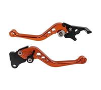 Freno Y Embrague para Pit Bikes Manija De Freno Motocicleta Modificación Palanca Tambor Embrague CNC Conjunto Manillar Ajustable Piezas Modificadas Piezas De Moto(Orange)