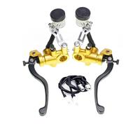 Freno y Embrague Uitable para La Mayoría De Las Motocicletas, Bomba De Embrague De Freno PX1, Cilindro Maestro De 17,5mm, Freno De Disco, Embrague De Motocicleta manija Embrague(Gold 1 Pair)