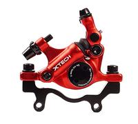 Frenos de disco hidráulicos CNC para bicicleta, juego de frenos de disco delantero y trasero, frenos hidráulicos de aleación de aluminio para bicicleta de montaña, color rojo