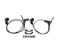Frenos de disco hidráulicos Frenos de bicicleta, cuatro pistones CNC de gama alta bicicleta de montaña Freno de disco hidráulico Set para bicicleta de carretera MTB (negro)