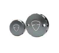 Frenos Delantero Cubierta Tanque para para Multistrada 1200 1260 V4 Freno Delantero Trasero Embrague Fliud Depósito Cubierta del Tanque De Combustible Tapa Protector Aceite Accesorios