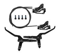 Frenos hidráulicos para bicicleta de montaña, kit de freno de disco de cuatro pistones de aleación de aluminio, accesorios resistentes al desgaste para adultos, principiantes, entusiastas y