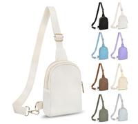 Frenou Bolsa de cintura con correa ajustable, pequeña mochila de moda, Beige, 1 paquete