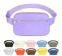 Frenou Riñonera de moda con riñonera ajustable, unisex, para viajes, correr, senderismo, Púrpura claro