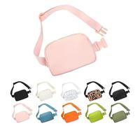 Frenou Riñonera de moda para mujeres y hombres, con correa ajustable para viajes, correr, Rosa (Pink-a), 20 cm, 1 riñonera