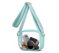 FRENOU Riñonera transparente para correr para mujeres y hombres, riñonera cruzada, Azul/claro, 1 bolsa cruzada