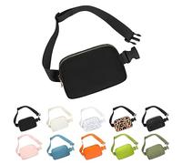 Frenou Waist Belt Bag Fashion Fanny Women Waist Pack With Adjustable Strap For Travel Running Hiking Walking Black
