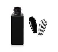Frenshion 8ML Classic DIY 3D Diseños de Uñas de Gel Pintado Esmalte de Uñas de Gel, Pintura Dibujo UV Led Gel Liner Polish Pen Tool, Pluma de Línea para Nail Art Salon Negro 61