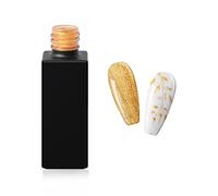Frenshion 8ML Classic DIY 3D Diseños de Uñas de Gel Pintado Esmalte de Uñas de Gel, Pintura Dibujo UV Led Gel Liner Polish Pen Tool, Pluma de Línea para Nail Art Salon Gold 59