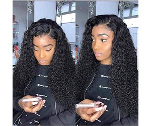 Frente del cordón de la mujer de la peluca natural atractiva larga de las mujeres de moda africana largo rizado ondulado peluca de la peluca del partido atractivo encantador elegante 70cm peluca,Negro