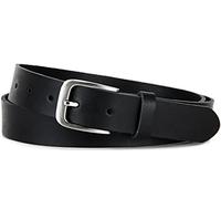 Frentree Cinturón de cuero Made in Germany, para hombres y mujeres, ancho 3 cm, negro