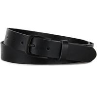 Frentree Cinturón de piel fabricado en Alemania, hebilla negra, cinturón de piel para hombre y mujer, 3 cm de ancho, color negro, Negro , 90 cm