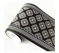 FREOJGU Cenefa Adhesiva Adhesivo de pared 3D impermeable autoadhesivo PVC for cocina, baño, línea patadas, papel tapiz, bordes, pegatinas extraíbles, decoración(WB08 12)