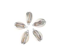 FREOJGU Decoración con Conchas 10 unids/Set de Adornos Artesanía Metal Concha Natural for Colgante, Collar Conchas, fabricación Colgantes, Cuentas aleación, Accesorio joyería DIY(7)