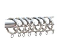 FREOJGU Ganchos para Cortinas Accesorios for Cortinas: aro de Hierro Circular Plateado Simple 45 mm diámetro for Ganchos Barra y Clips(20 Pieces)