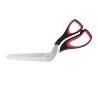 Frepxzlk Tijeras para pizza, cortador de pizza, hoja afilada de acero inoxidable, mango suave, 27 cm, negro/gris